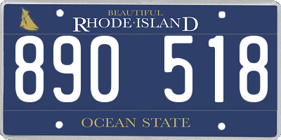 RI license plate 890518