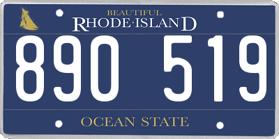 RI license plate 890519