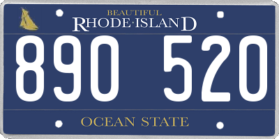 RI license plate 890520