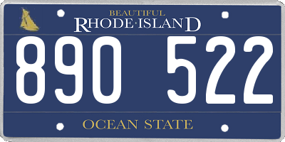 RI license plate 890522