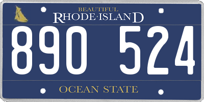 RI license plate 890524