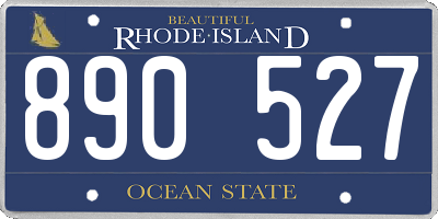 RI license plate 890527