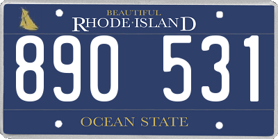 RI license plate 890531