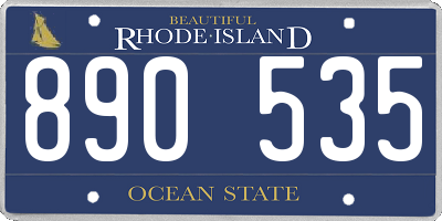 RI license plate 890535