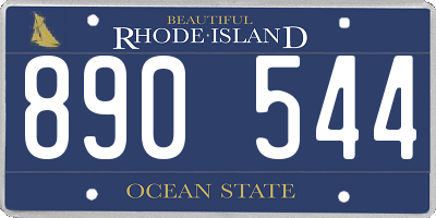 RI license plate 890544