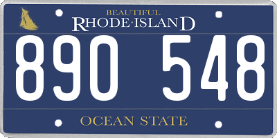 RI license plate 890548