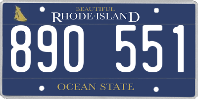 RI license plate 890551