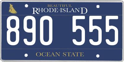 RI license plate 890555