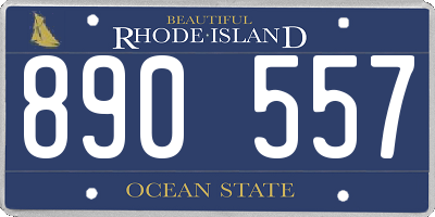 RI license plate 890557