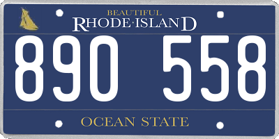 RI license plate 890558