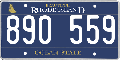RI license plate 890559