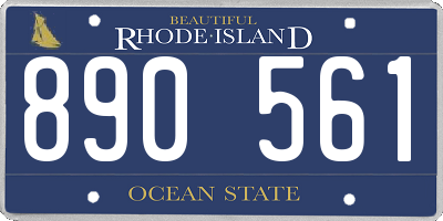 RI license plate 890561
