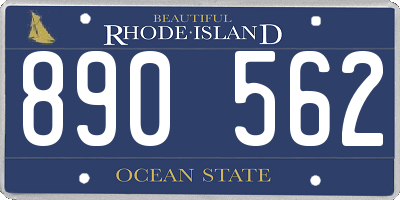 RI license plate 890562