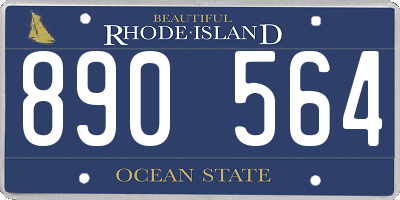 RI license plate 890564