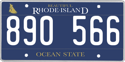 RI license plate 890566