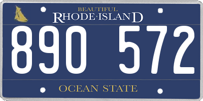 RI license plate 890572