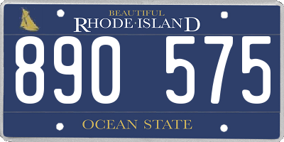 RI license plate 890575