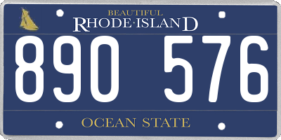RI license plate 890576