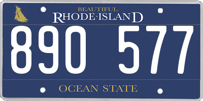 RI license plate 890577
