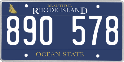 RI license plate 890578