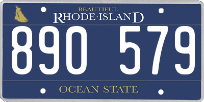 RI license plate 890579