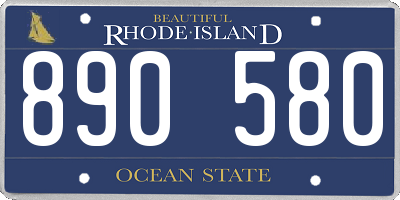 RI license plate 890580