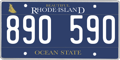 RI license plate 890590