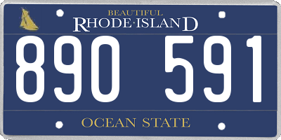 RI license plate 890591