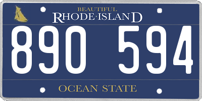 RI license plate 890594