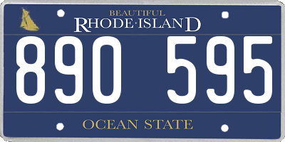 RI license plate 890595