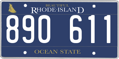 RI license plate 890611