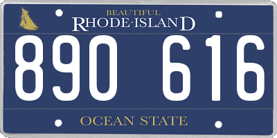 RI license plate 890616