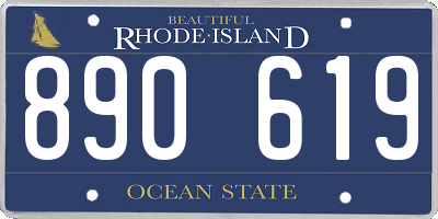 RI license plate 890619