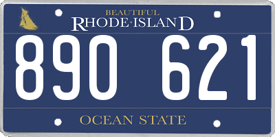 RI license plate 890621