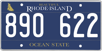 RI license plate 890622