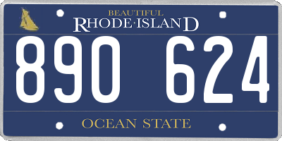 RI license plate 890624