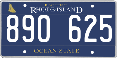 RI license plate 890625