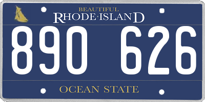 RI license plate 890626