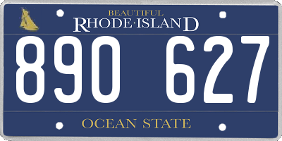 RI license plate 890627