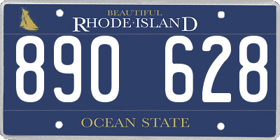 RI license plate 890628
