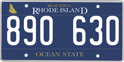 RI license plate 890630