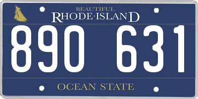 RI license plate 890631
