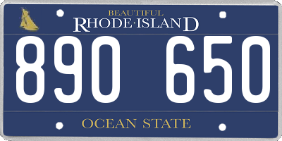 RI license plate 890650