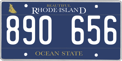 RI license plate 890656