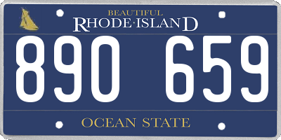 RI license plate 890659