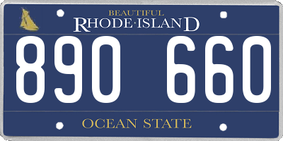 RI license plate 890660