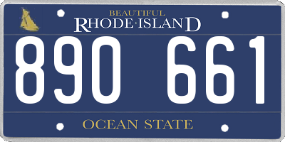 RI license plate 890661