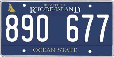 RI license plate 890677
