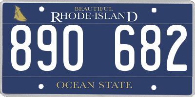 RI license plate 890682