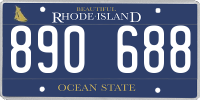 RI license plate 890688